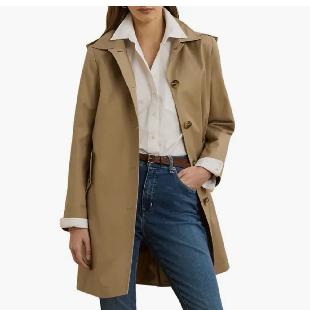 Ralph Lauren raincoat with removable hood (never worn!)